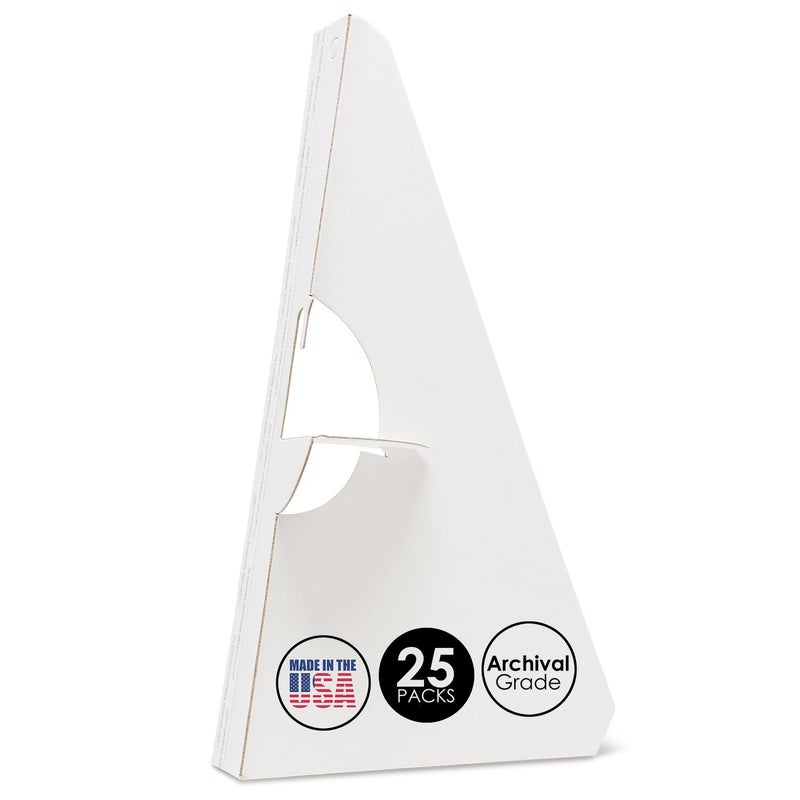 لينيكو حاملات صور ذاتية اللصق من لاينكو. جودة أرشيفية، متينة، سريعة وسهلة الاستخدام. جناح واحد 12 بوصة. تُستخدم للصور واللافتات والأعمال اليدوية. (عبوة من 25 قطعة). أبيض. - Image 1